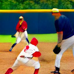 generated: a team playing baseball #1